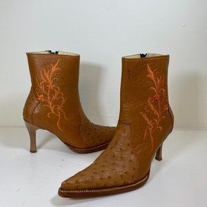 Y2K Western Embroidered Pointed Toe Boots